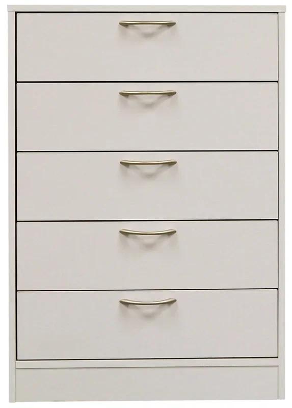 Arlo Bedroom Chest of Drawers, 5-Drawer, 23.6″W x 36.2″H, Made in Canada – White | Commode verticale Arlo de 23,6 po (L) x 36,2 po (H) à 5 tiroirs pour la chambre à coucher, fabriquée au Canada – blanche