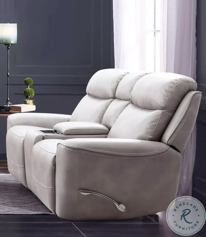 Artemia Light Taupe Power Reclining Loveseat