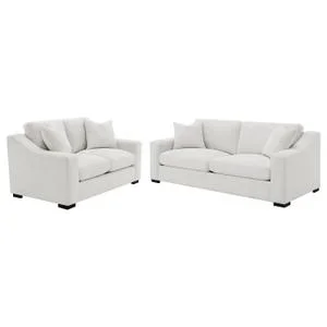 Ashlyn 2-piece Upholstered Track Arm Sofa Set Sand