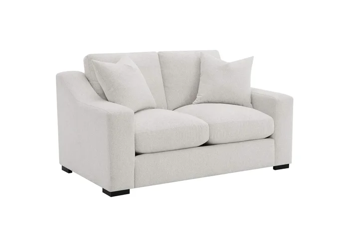 Ashlyn Fabric Upholstered Track Arm Loveseat Sand