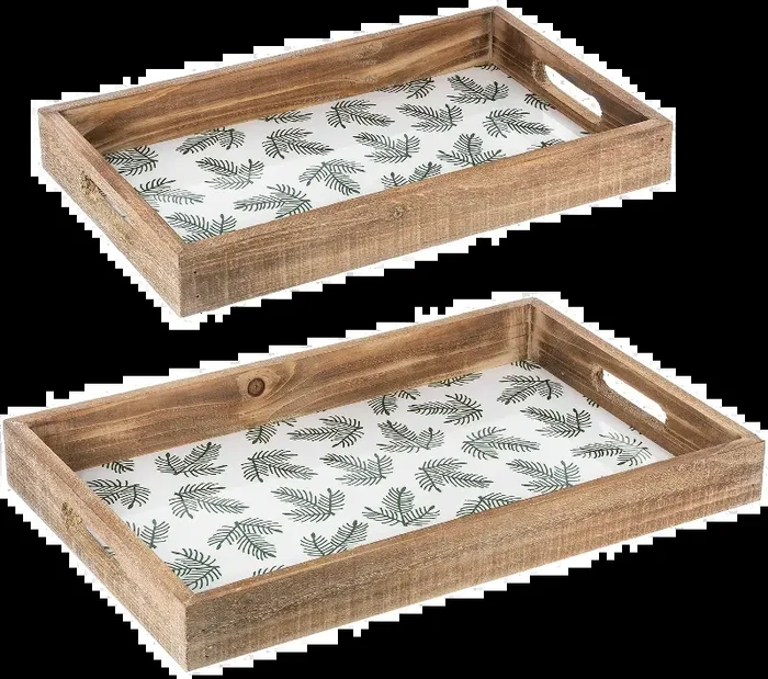 Assorted Small Green Pine Box Tray