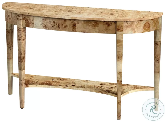Astor Light Burl Console Table