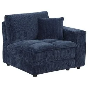 Atlantic Corduroy Upholstered Raf Arm Chair Blue