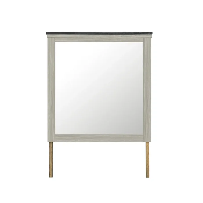 Augusta – Mirror With Sleek Frame, Large Scale Mirror For Dresser – Beige Brown