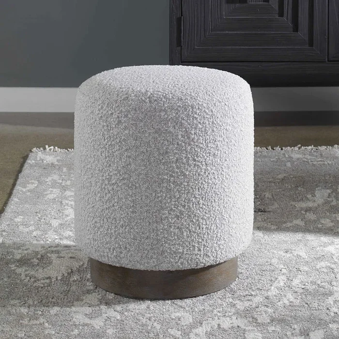 Avila Light Gray Ottoman