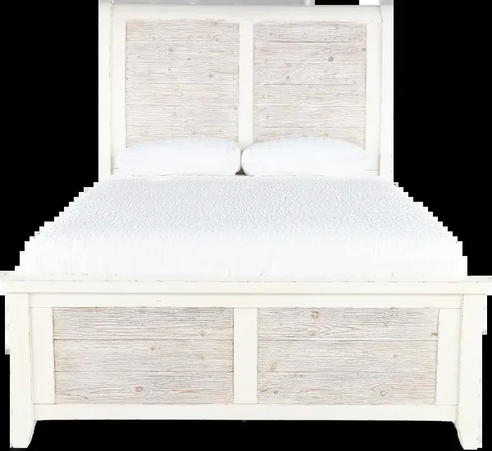 Backroads Weathered White Queen Bed