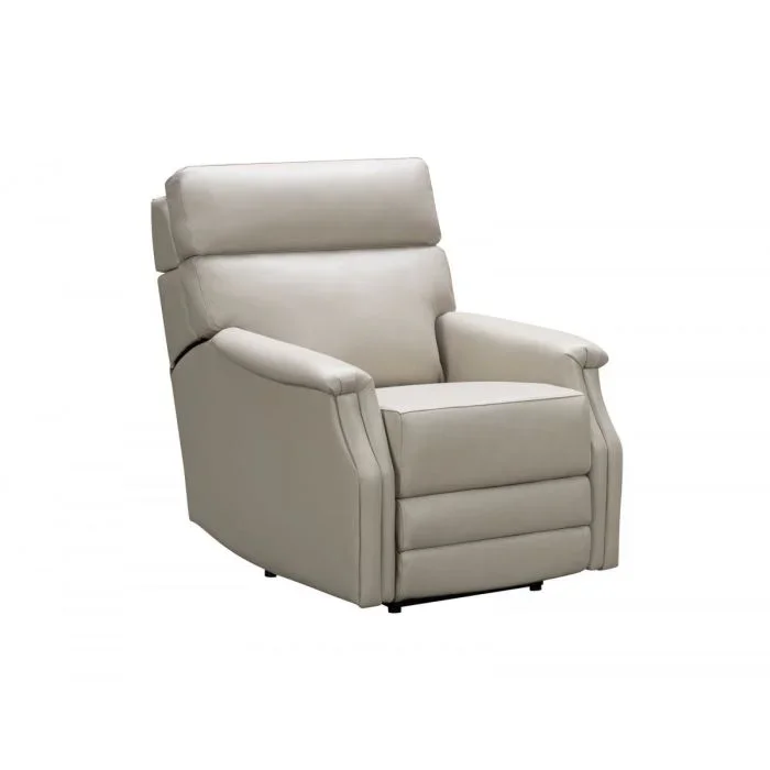 Barcalounger Bentley Dove Luca Power Leather Recliner