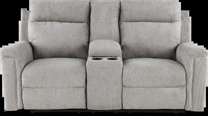 Barnsana Light Gray Power Reclining Loveseat