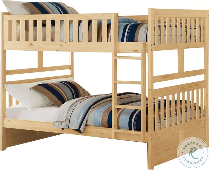 Bartly Natural Pine Full Over Full Bunk Bed
