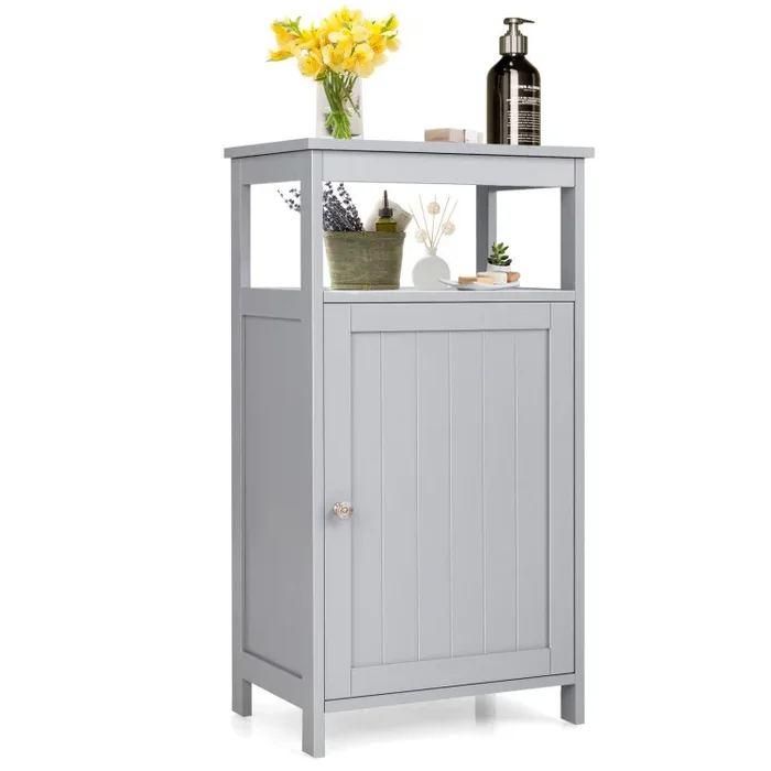 Bathroom Wooden Floor Cabinet with Multifunction Storage Rack