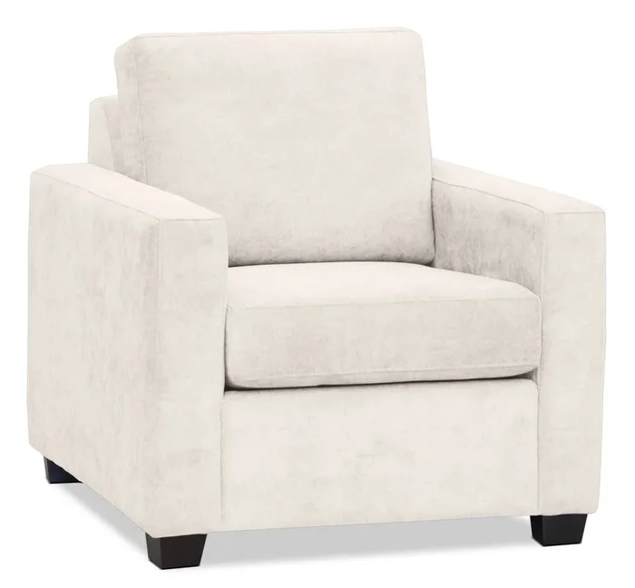 Becca Chenille Chair – Silver|Fauteuil Becca en chenille – argenté