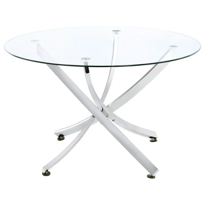 Beckham – Round Glass Top Dining Table