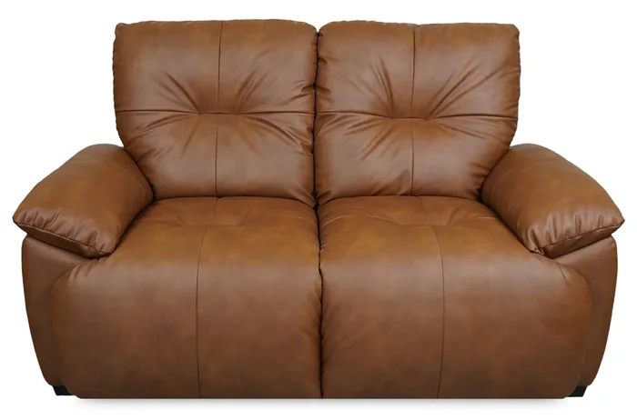 Bello 67″ Leather-Look Fabric Power Reclining Loveseat – Brown | Causeuse à inclinaison électrique Bello de 67 po en tissu d’apparence cuir – brune