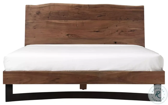 Bent Natural Stain Queen Platform Bed
