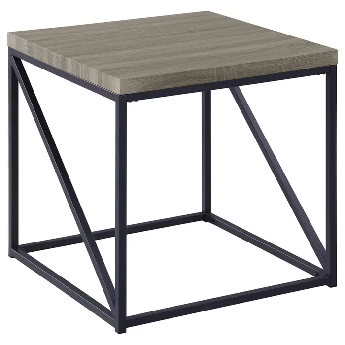 Birdie Square End Table Sonoma Grey