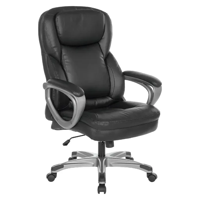 Black Bonded Leather Office Chair