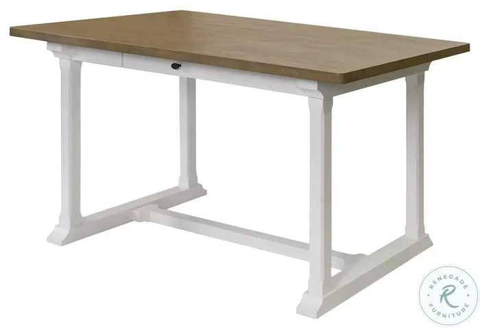 Bluff Point Tawny Brown And White Counter Height Dining Table
