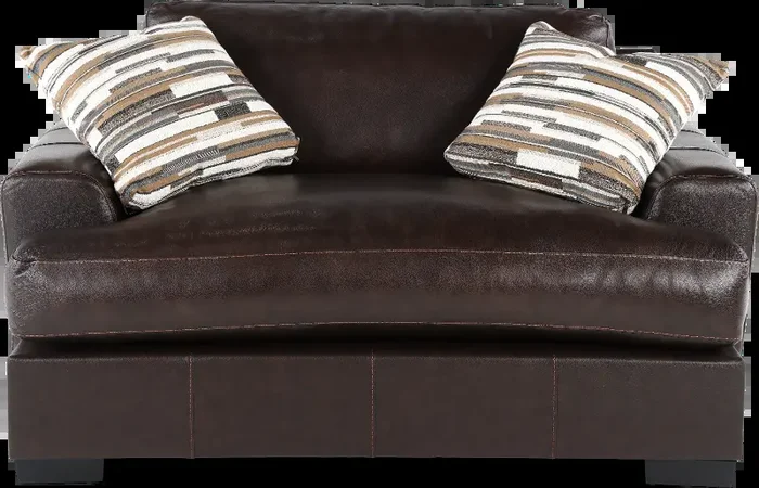Bodie Chocolate Brown Leather-Match Chair