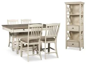 Bolanburg Counter Height Dining Table and 4 Barstools With Display Cabinet