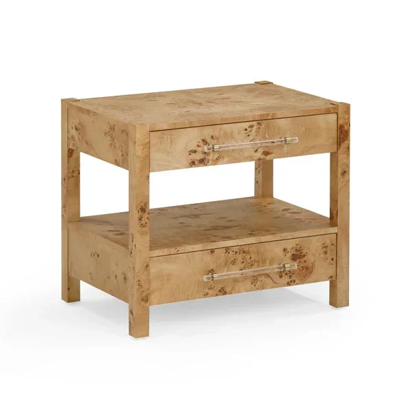 Brandyss Honey Burl Nightstand