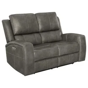 Brickston Triple Power Reclining Loveseat Charcoal