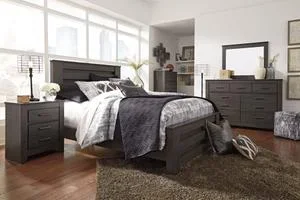 Brinxton Queen Panel Bed, Dresser and Mirror