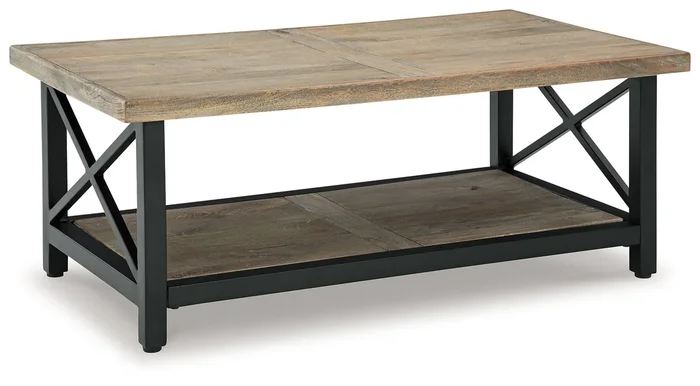 Bristenfort – Rectangular Cocktail Table – Brown / Black