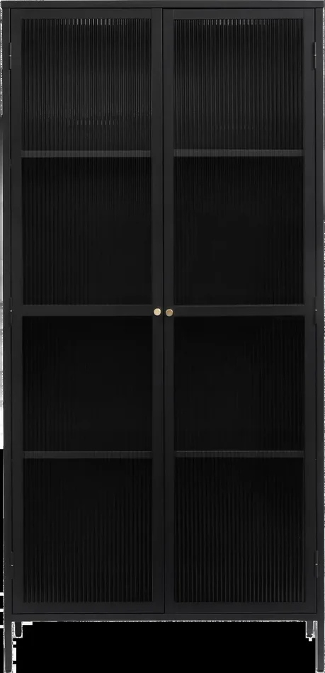 Bronco Black Metal & Glass 75″ Tall Display Cabinet