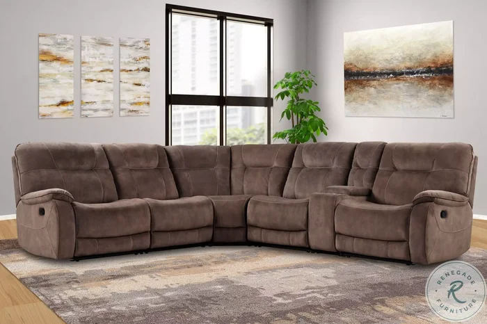 Brooks Shadow Brown Manual Reclining Sectional