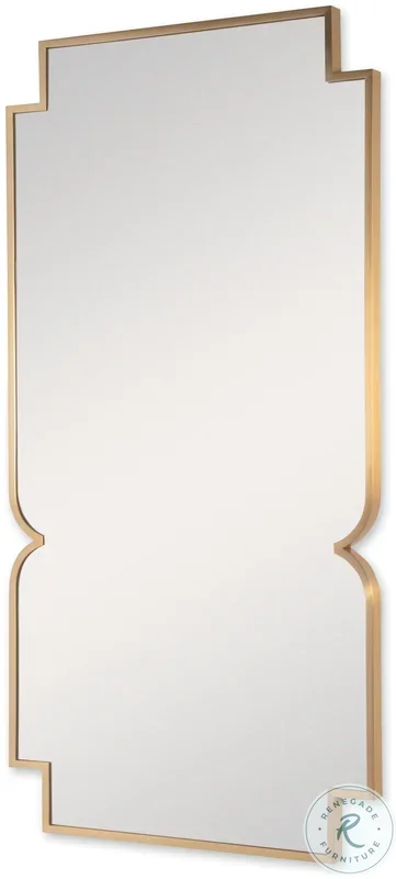 Cadence Brushed Antique Brass Mirror