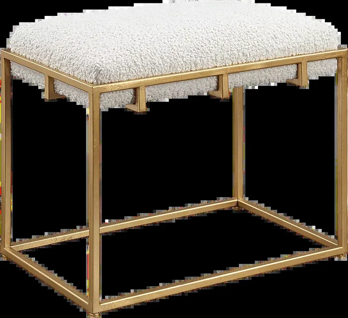 Cadencia White Accent Bench