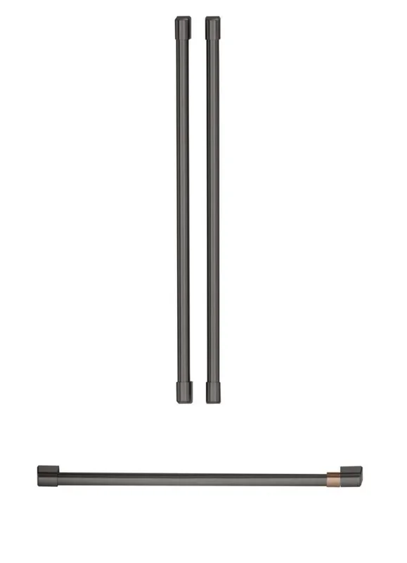 Cafe 3-Piece Handle Kit for French-Door Refrigerator in Brushed Black – CXMB3H3PNBT | Trousse de poignées Café 3 pièces pour réfrigérateur à portes françaises – CXMB3H3PNBT | CXMB3HBT