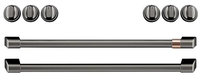 Café Electric Range Brushed Black Knobs and Handles Set – CXFCEHKPMBT|Ensemble de poignées et de boutons noir brossé pour cuisinière électrique Café – CXFCEHKPMBT|CXFCEHBT
