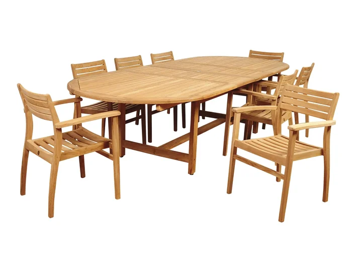 Campso 9-pc. Oval Extendable Patio Dinig Table Set