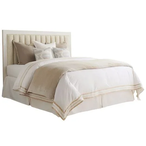 Carmel Cambria Upholstered Headboard, Winter-White