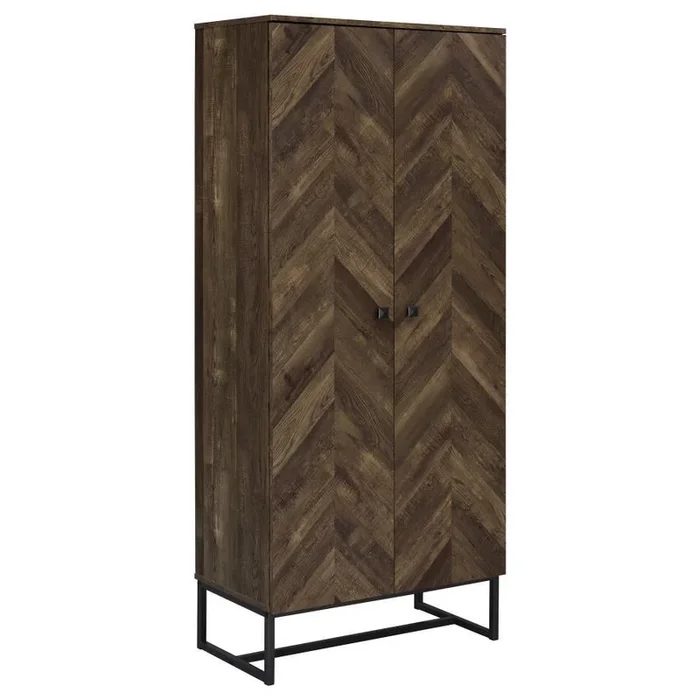 Carolyn – 2 Door Engineered Wood Accent Cabinet – Rustic Oak