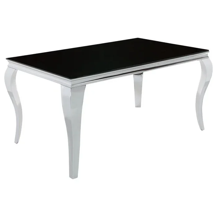 Carone – Rectangular Glass Top Dining Table
