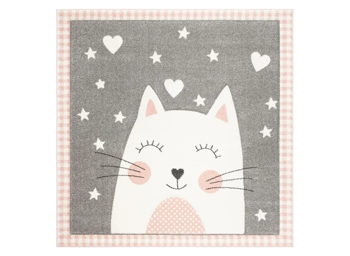 Carousel Kitty Kids Area Rug