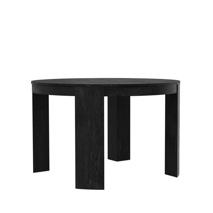 Carter 48″ Round Extension Dining Table – Black