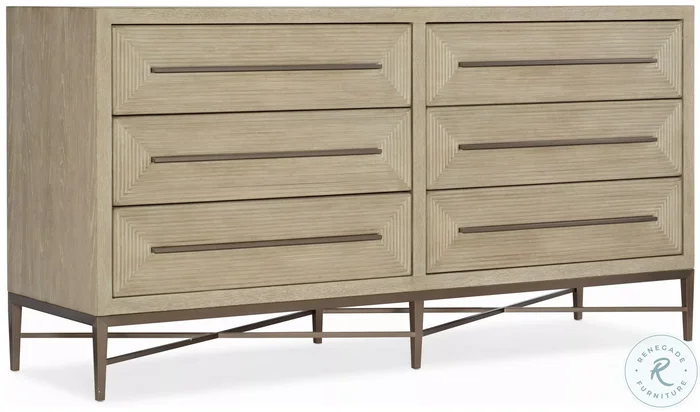 Cascade Soft Taupe Six Drawer Dresser