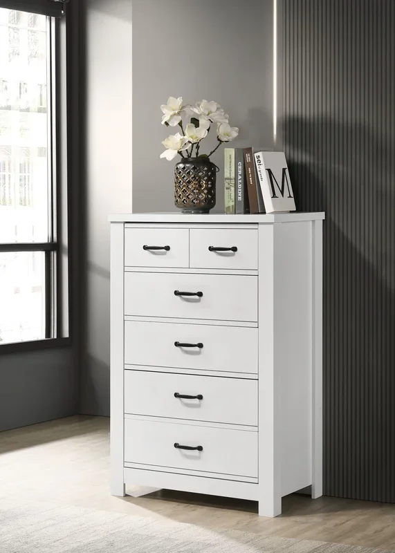 Cassini – 5 Drawer Chest – White