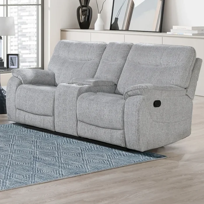Casual Reclining Console Loveseat