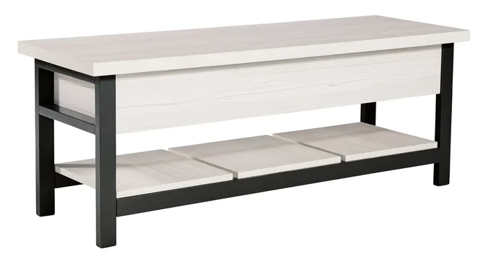 Casual Two-Tone Storage Bench
