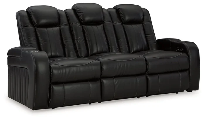 Caveman Den – Power Reclining Sofa With Adj Headrest – Midnight