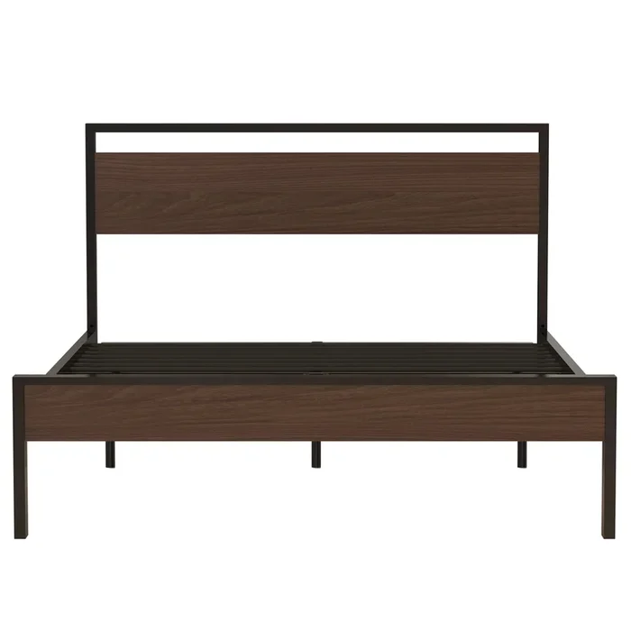 Ceres – Metal Bed With Wood Headboard & Footboard