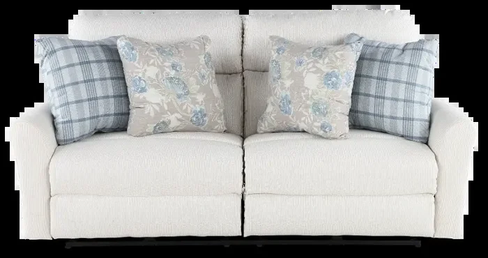 Chappy Linen Cream Power Reclining Sofa