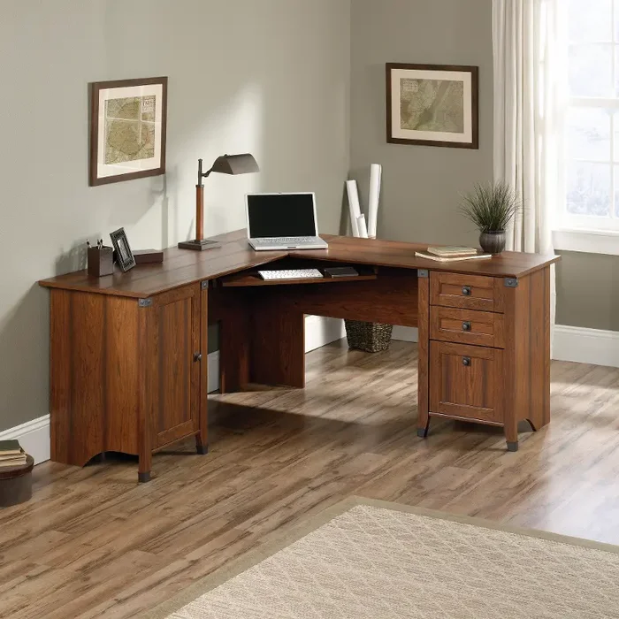 Cherry Corner L-Shaped Desk