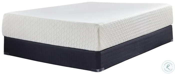 Chime Memory Foam 12″ White Twin Ultra Plush Mattress with Foundation