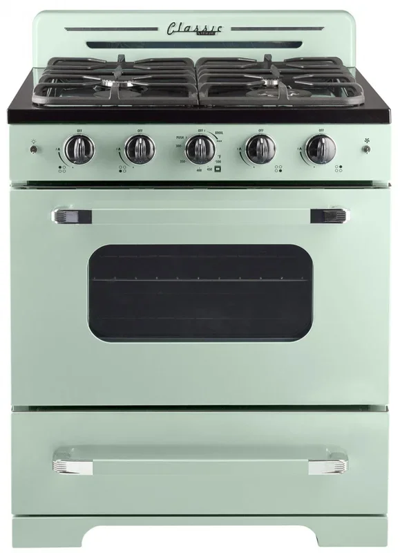 Classic Retro by Unique 30-Inch Convection Gas Range – UGP-30CR LG | Cuisinière à gaz Classic Rétro par Unique de 30 po à convection – UGP-30CR LG | UG30CRLG