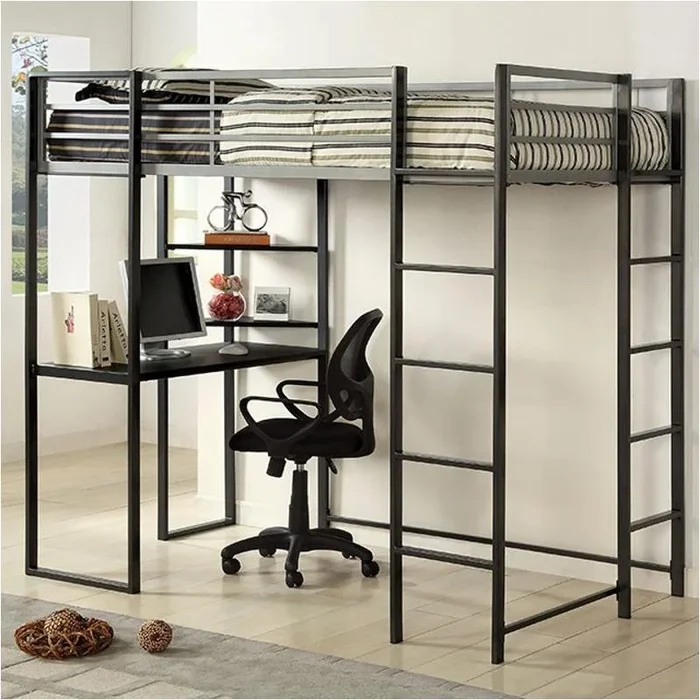 Cm-bk1098t Furniture Of America Sherman Twin Bed With Workstation